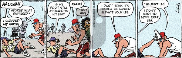 Cleats on Thursday April 21, 2005 Comic Strip