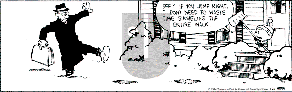 Calvin and Hobbes - Wednesday January 26, 1994 Comic Strip