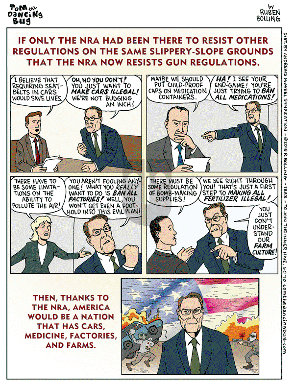 Tom the Dancing Bug on Friday April 13, 2018 Comic Strip
