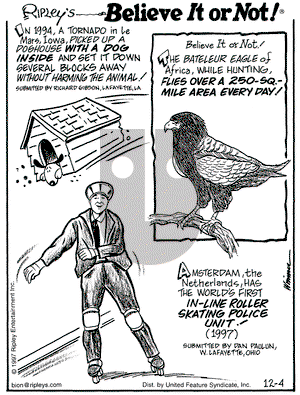 Ripley's Believe It or Not on Saturday March 14, 1998 Comic Strip
