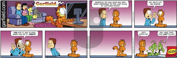 Garfield on Sunday August 30, 2015 Comic Strip