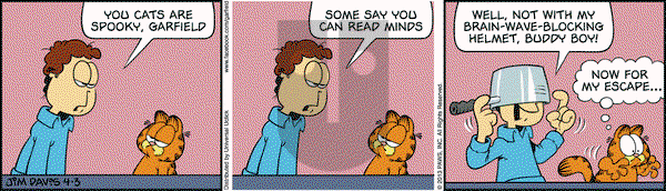 Garfield on Wednesday April 3, 2013 Comic Strip
