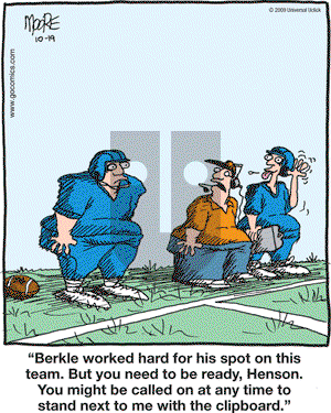In the Bleachers - Monday October 19, 2009 Comic Strip