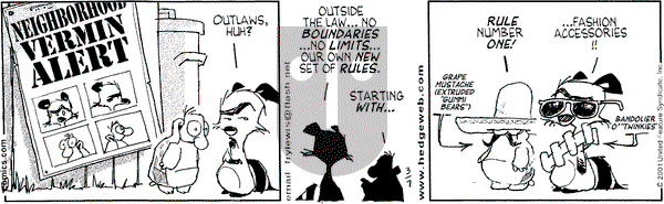 Over the Hedge on Wednesday March 7, 2001 Comic Strip