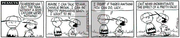 Peanuts on Wednesday July 26, 1961 Comic Strip