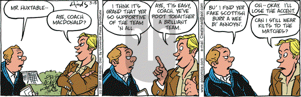 Cleats on Thursday March 15, 2007 Comic Strip