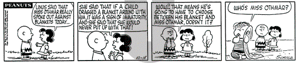Peanuts on Thursday October 15, 1959 Comic Strip