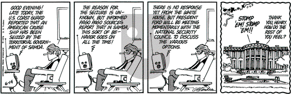 Doonesbury on Saturday June 14, 1975 Comic Strip