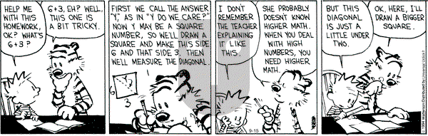 Calvin and Hobbes on Monday September 15, 2014 Comic Strip