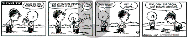 Peanuts on Tuesday February 5, 1952 Comic Strip
