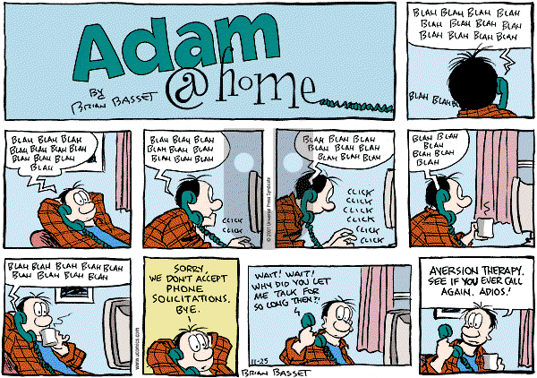 Adam@Home on Sunday November 25, 2001 Comic Strip