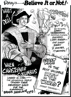 Ripley's Believe It or Not on Thursday November 23, 2006 Comic Strip