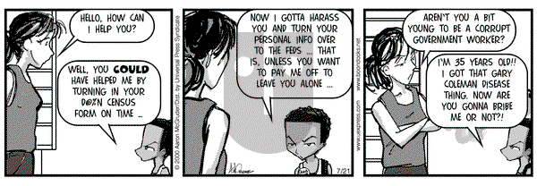 The Boondocks on Friday July 21, 2000 Comic Strip