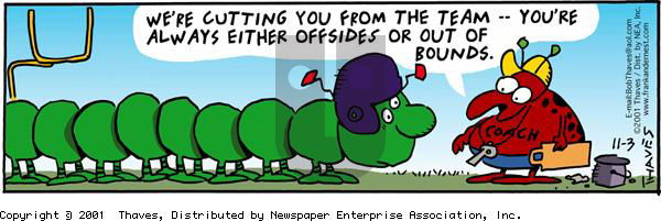 Frank and Ernest on Saturday November 3, 2001 Comic Strip