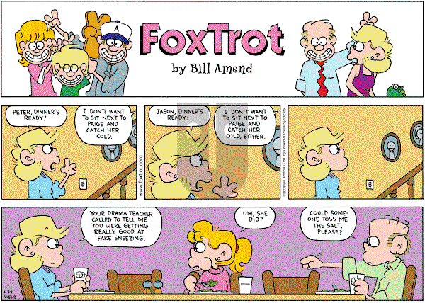 FoxTrot on Sunday February 24, 2008 Comic Strip