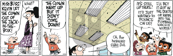 Cul de Sac on Wednesday February 24, 2016 Comic Strip