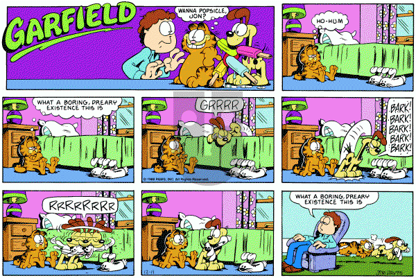 Garfield on Sunday December 11, 1988 Comic Strip