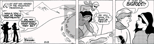 Alley Oop on Saturday August 23, 2003 Comic Strip