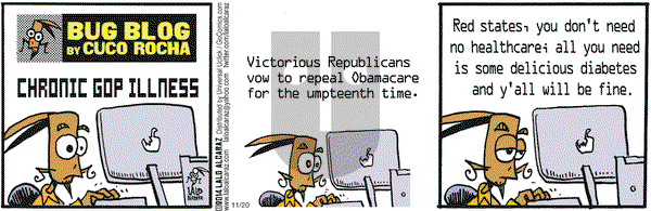 La Cucaracha on Thursday November 20, 2014 Comic Strip