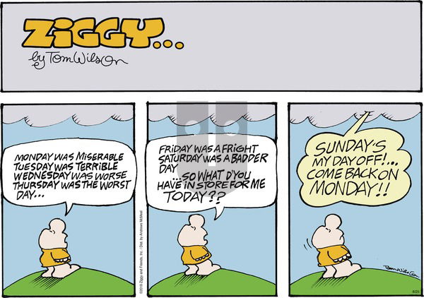Ziggy on Sunday August 25, 2019 Comic Strip