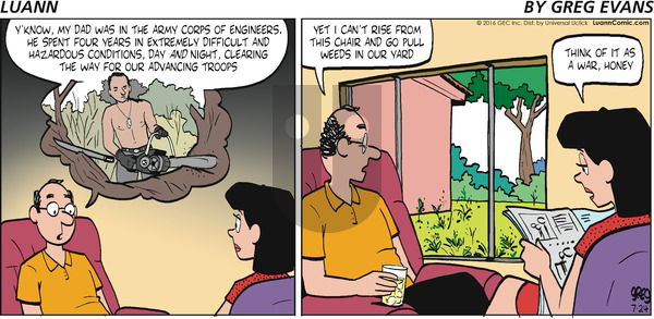 Luann on Sunday July 24, 2016 Comic Strip