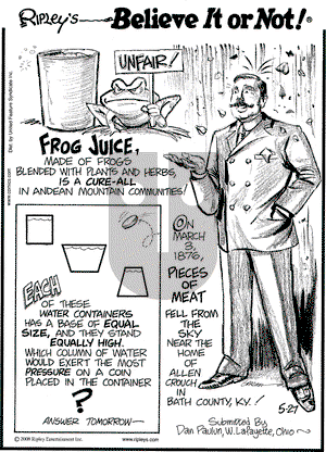Ripley's Believe It or Not on Tuesday May 27, 2008 Comic Strip