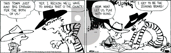 Calvin and Hobbes - Friday June 12, 1992 Comic Strip