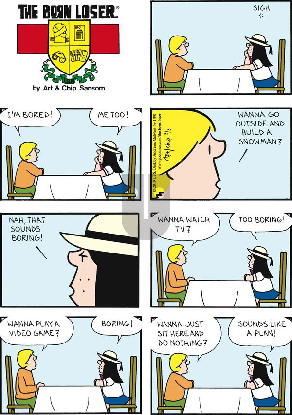 The Born Loser - Sunday March 3, 2019 Comic Strip