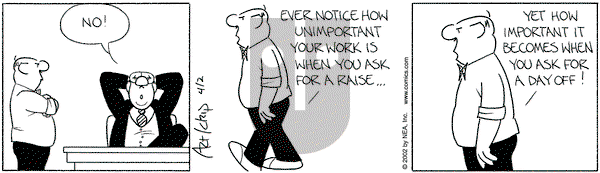 The Born Loser on Tuesday April 2, 2002 Comic Strip