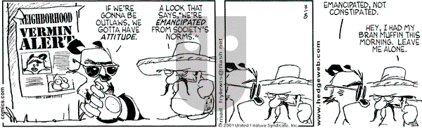 Over the Hedge on Thursday March 8, 2001 Comic Strip