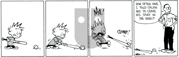 Calvin and Hobbes on Friday May 16, 2025 Comic Strip