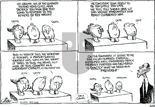 Pat Oliphant on Wednesday April 30, 2008 Comic Strip