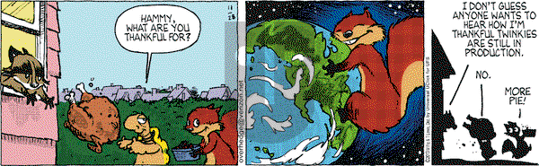 Over the Hedge on Thursday November 28, 2013 Comic Strip
