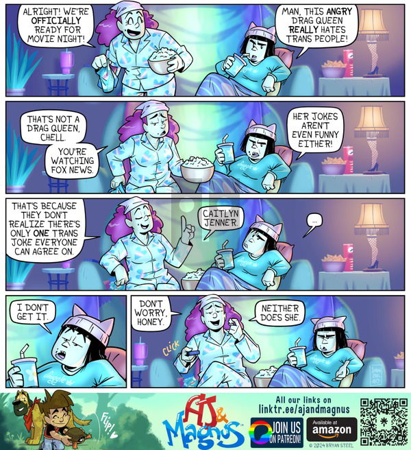 AJ and Magnus on Sunday April 14, 2024 Comic Strip