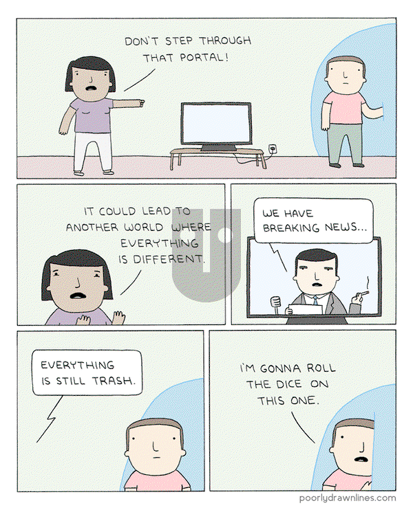 Poorly Drawn Lines on Wednesday June 15, 2016 Comic Strip