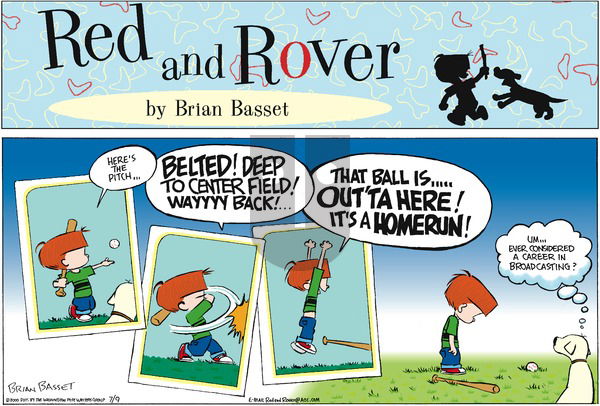 Red and Rover on Sunday July 9, 2000 Comic Strip