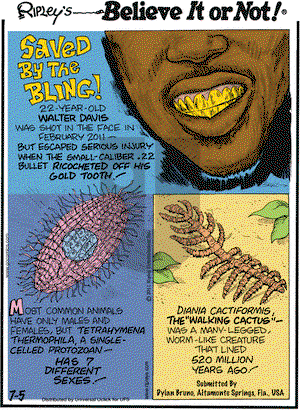 Ripley's Believe It or Not on Tuesday July 5, 2011 Comic Strip