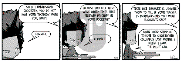 The Boondocks on Thursday December 5, 2002 Comic Strip