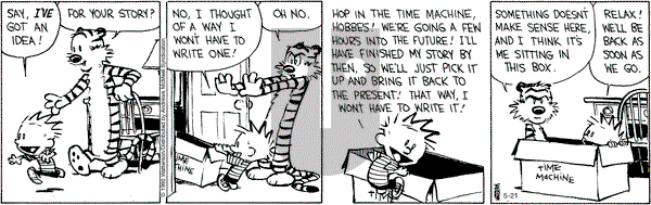 Calvin and Hobbes - Saturday May 21, 2022 Comic Strip