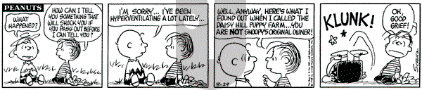 Peanuts on Thursday August 29, 1968 Comic Strip