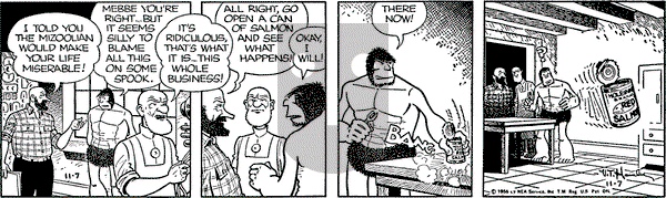 Alley Oop on Wednesday November 7, 1956 Comic Strip