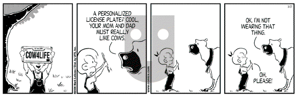 Cow and Boy Classics on Monday March 27, 2006 Comic Strip