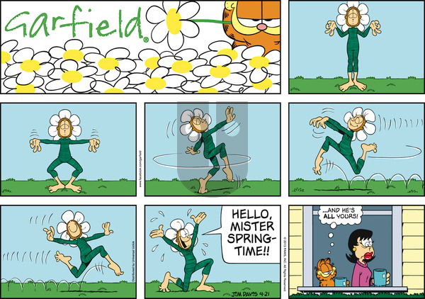 Garfield on Sunday April 21, 2013 Comic Strip