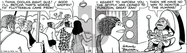 Alley Oop on Saturday January 24, 1998 Comic Strip