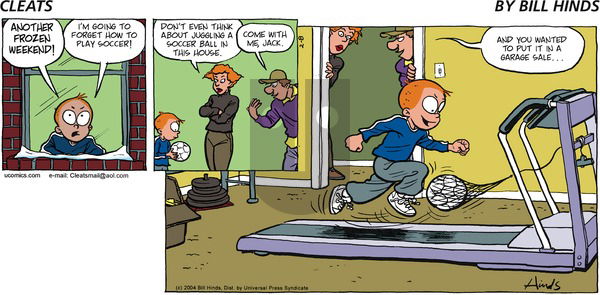 Cleats on Sunday February 8, 2004 Comic Strip