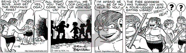 Alley Oop on Monday November 18, 1996 Comic Strip