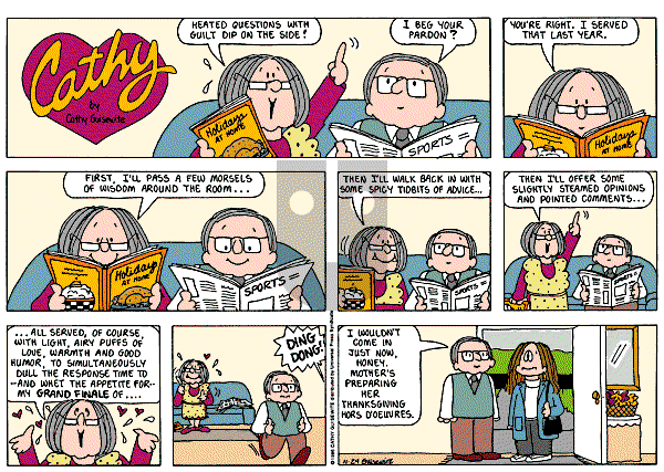 Cathy Classics - Sunday November 24, 1996 Comic Strip