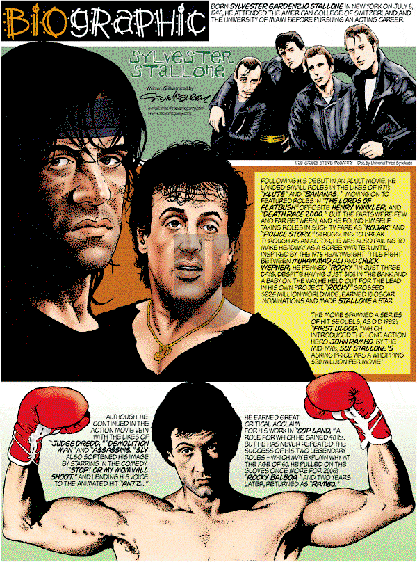 Biographic on Sunday January 20, 2008 Comic Strip