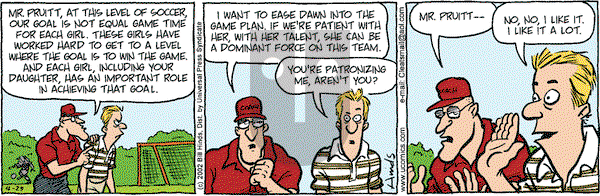 Cleats on Thursday April 25, 2002 Comic Strip