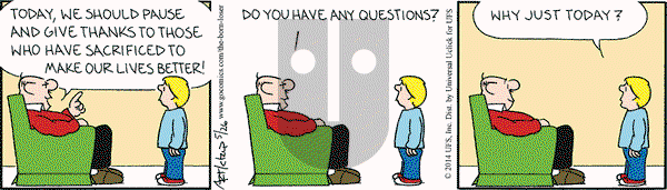 The Born Loser on Monday May 26, 2014 Comic Strip